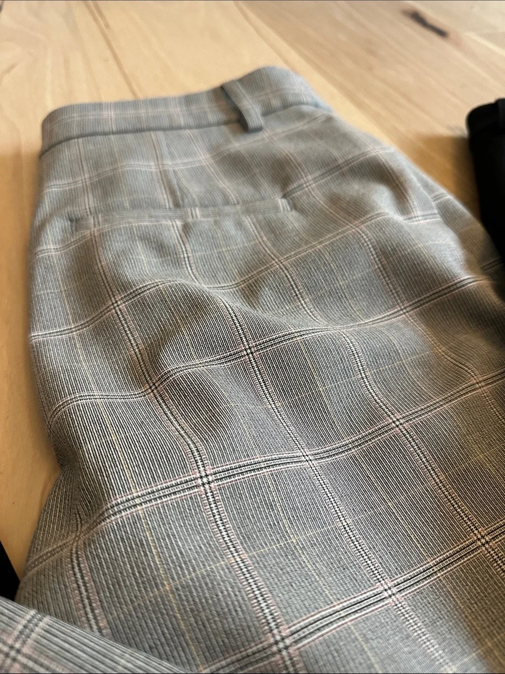 Express 3-Pair Women's Dress Pants — Black & Gray Plaid - Picture 3 of 11